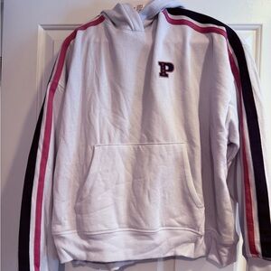 PINK- NEW WITH TAG- Hoodie- Size Large- Blue/Maroon Track like